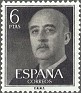 Spain 1955 General Franco 6 Ptas Grey Edifil 1161